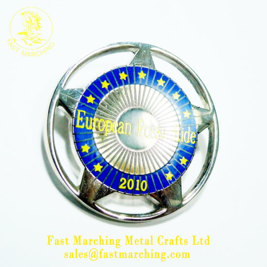 Custom Lapel Pin United Nations Star Shaped Metal Badge Maker