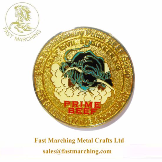 Custom Die Casting Pound Metal Good Quality Gold Plated Coin