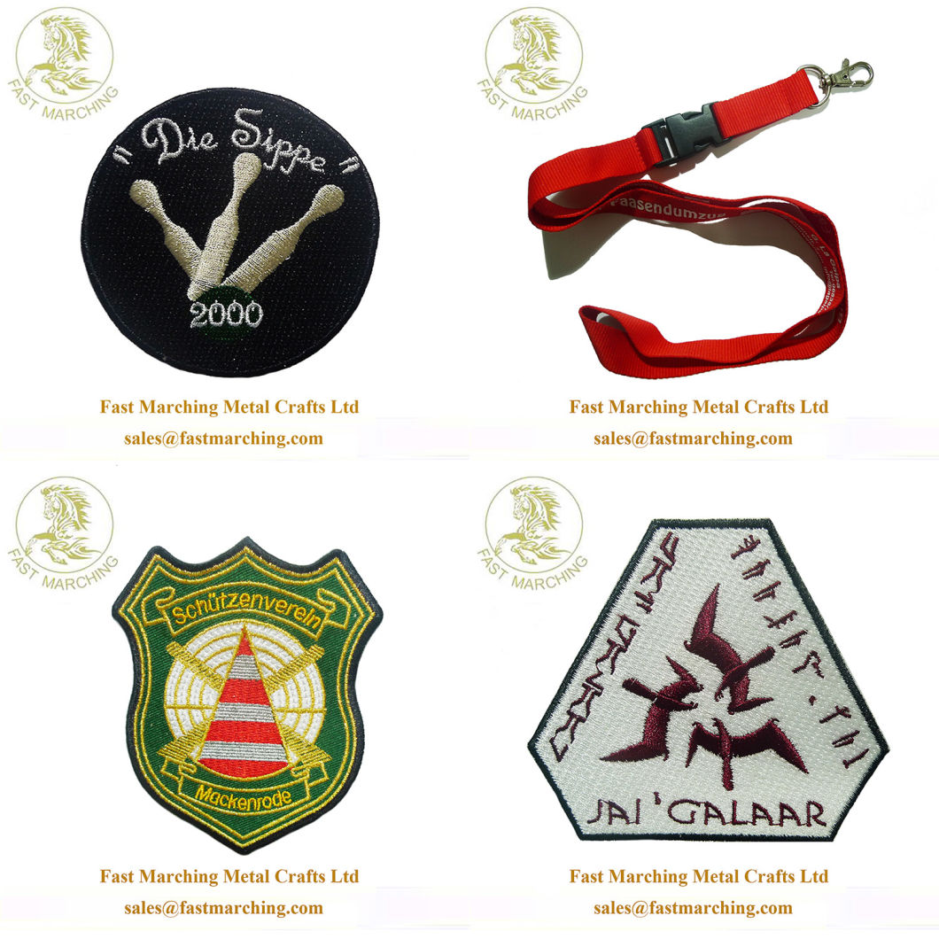 Custom Good Quality Gun Patches Sword Embroidered Badge Lapel Pin Manufacturer