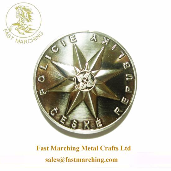 Custom Wholesale RAM Darbar Sheriff Copper Star Shaped Ripple Coin