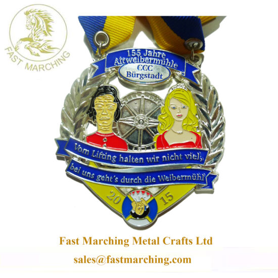 Custom Factory Price Silvery Medallion Medals for Anniversary and Cher