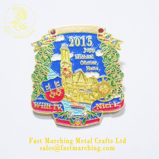 Customised Mini Lapel Emblem Magnet Button Material Soft Enamel Badge