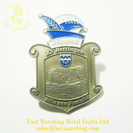 Custom Button Ribbon Glitter Cross Badge Metal Lapel Pin Manufacturer